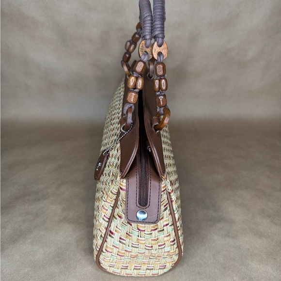 ETIENNE AIGNER Vintage Boho Style Woven Wood Purse | EUC - Picture 3 of 8